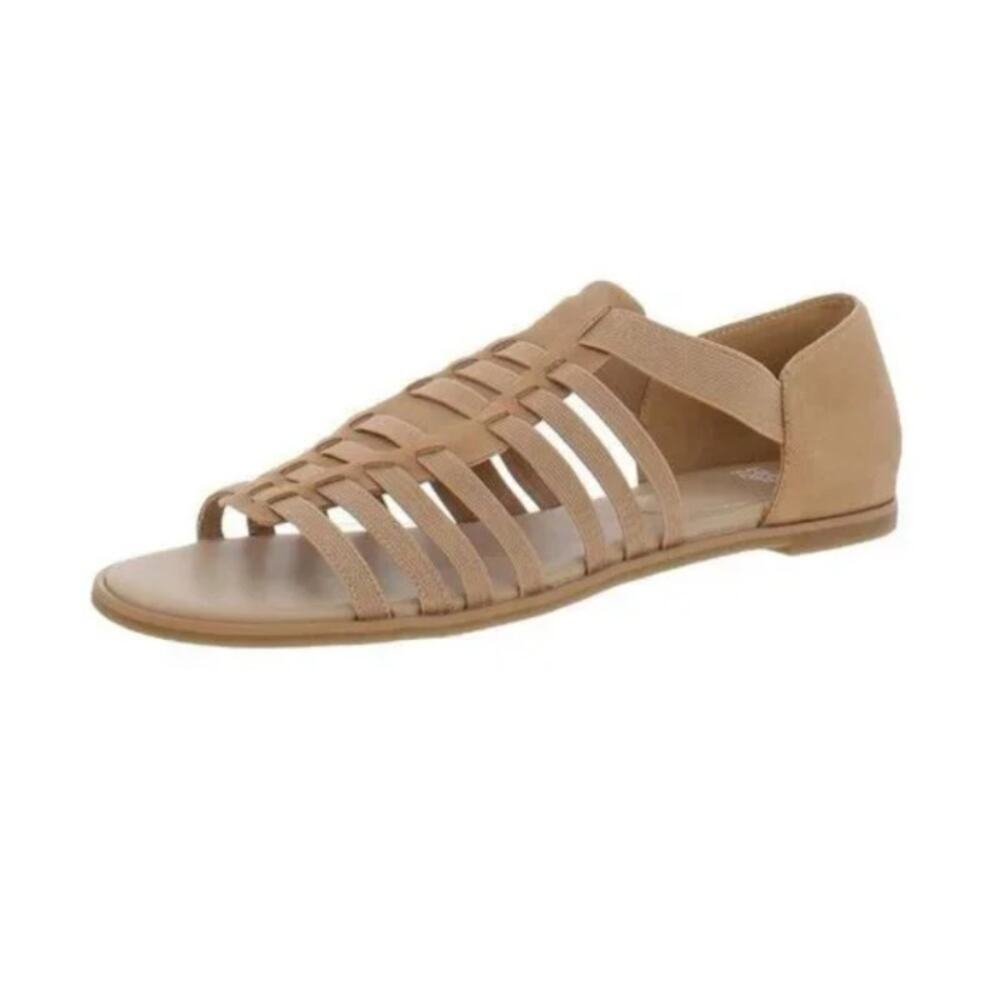 Eileen Fisher Tan Strappy Leather Gladiator Sandals